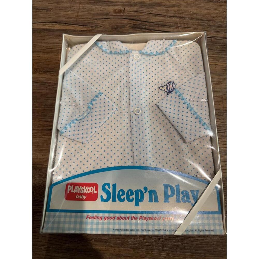 Vintage 80s Playskool Baby Sleep ‘n Play Hot Air Balloon Pajamas Sz LG 18-24lbs